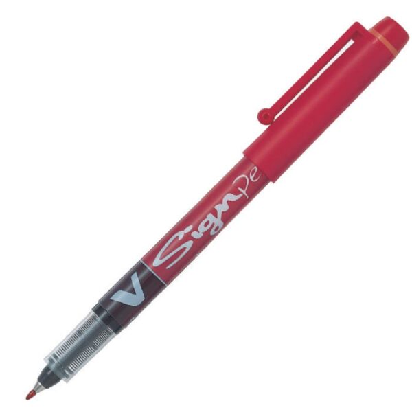 STYLO PILOT V-SIGN PEN ROUGE