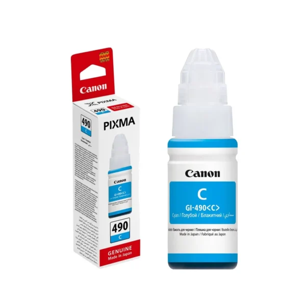 BOUTEILLE D'ENCRE CANON 490 CYAN