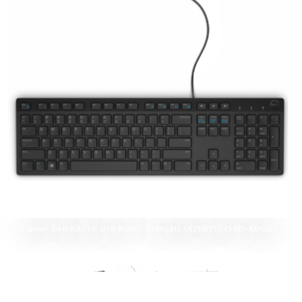 CLAVIER AVEC FIL USB DELL KB216 NOIR