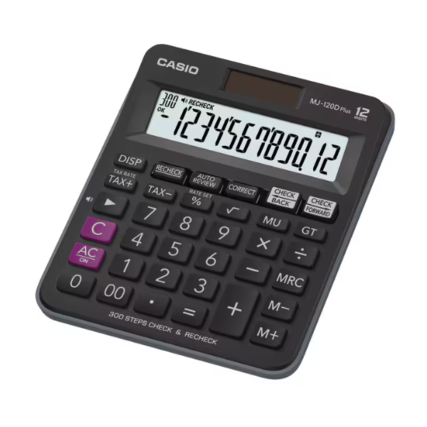 CALCULATRICE CASIO MJ-120 DPLUS-BK