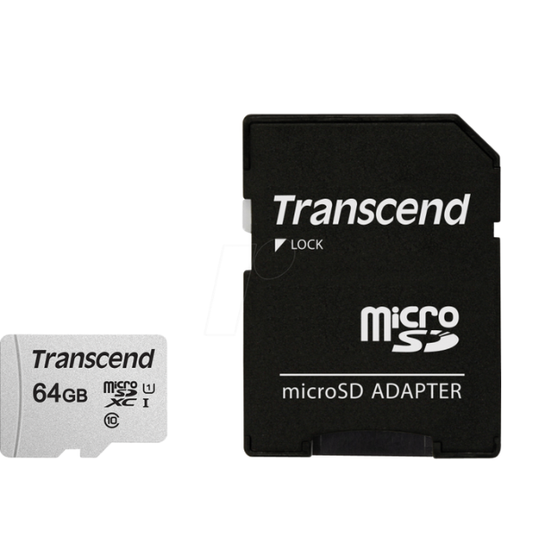 CARTE MEMOIRE TRANSCEND 64GB MICRO SDHC