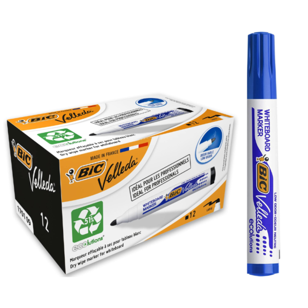 MARQUEUR TABLEAU BIC VELLEDA BLEU 1701 06