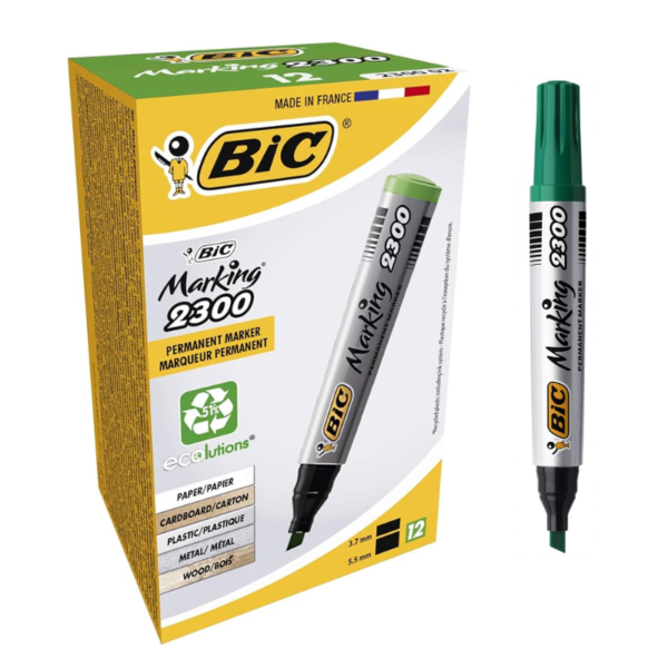 MARQUEUR PERMANENT BIC VERT 2300 02