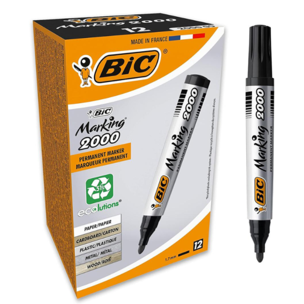 MARQUEUR PERMANENT BIC NOIR 2000 09