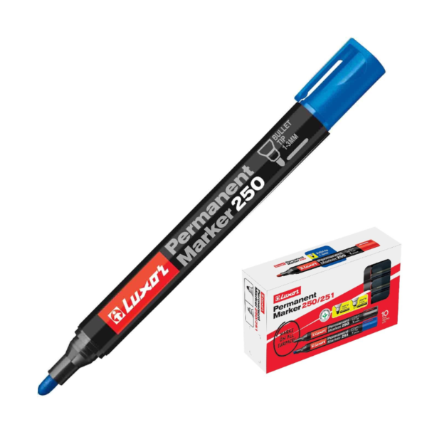MARQUEUR PERMANENT LUXOR BLEU 250
