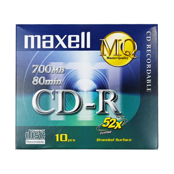 CD-R AVEC POCHETTE MAXELL 10 PIECES