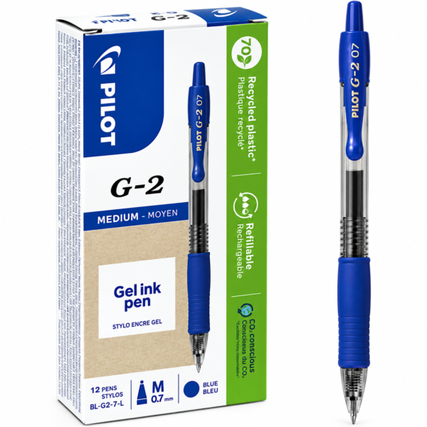 Stylo PILOT G2 0,7 mm bleu