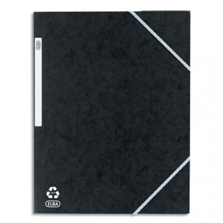 Chemise cartonnée plastifiée noire